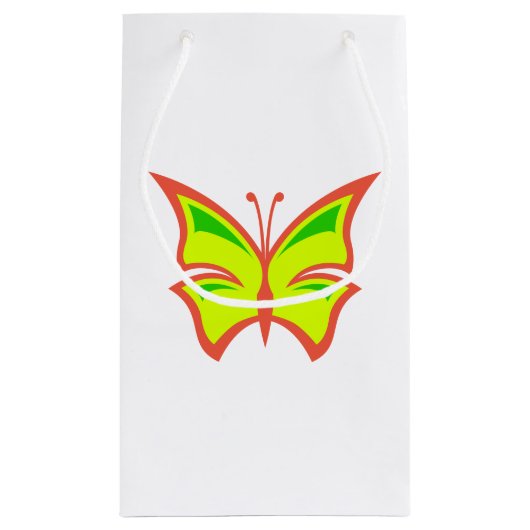Butterfly Vector Illustration Geschenktasche Kleine Geschenktüte (Rückseite)