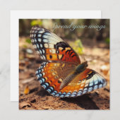 Butterfly verbreitet Flügel Einladung (Vorne/Hinten)