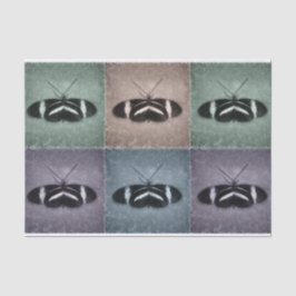 Butterfly Vintag antike blaue Lila grüne Gestaltun Seidenpapier