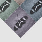 Butterfly Vintag antike blaue Lila grüne Gestaltun Seidenpapier (Ausschnitt)