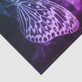 Butterfly Vintag antikes Lila Schwarzes Deko Seidenpapier (Ausschnitt)