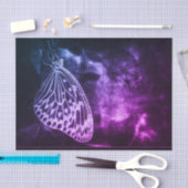 Butterfly Vintag antikes Lila Schwarzes Deko Seidenpapier (Handwerk)