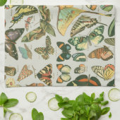 Butterfly Vintag Antique Butterfells Kunst Geschirrtuch (Gefaltet)