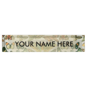 Butterfly Vintag Antique Butterfells Kunst Namensplakette