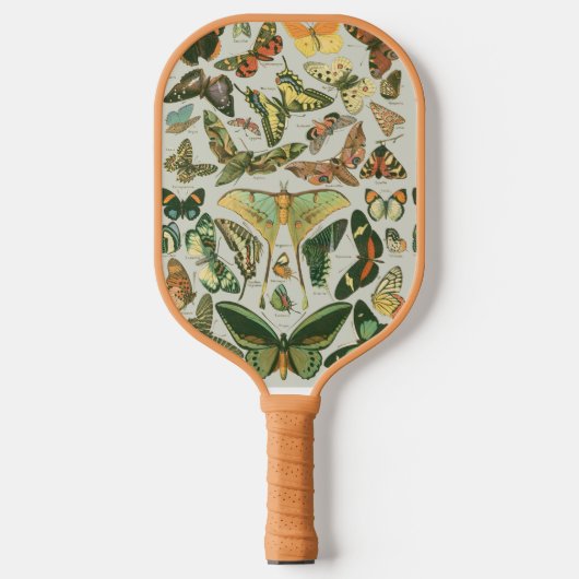 Butterfly Vintag Antique Butterfells Kunst Pickleball Schläger (Vorderseite)