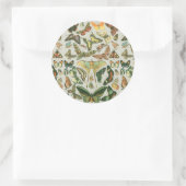 Butterfly Vintag Antique Butterfells Kunst Runder Aufkleber (Tasche)