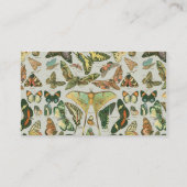 Butterfly Vintag Antique Butterfells Kunst Visitenkarte (Rückseite)