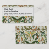 Butterfly Vintag Antique Butterfells Kunst Visitenkarte (Vorne/Hinten)
