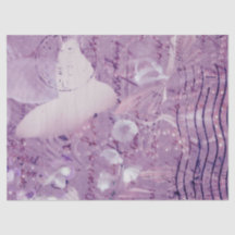 Butterfly Vintag Antiquitätenschrift Floral Lila D