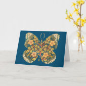 Butterfly-Vintag-florale Tapisserie 10 Karte (Gelbe Blume)