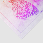 Butterfly Vintage Antike Lila Orange Kunst Seidenpapier (Ausschnitt)