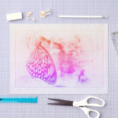 Butterfly Vintage Antike Lila Orange Kunst Seidenpapier (Handwerk)