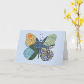 Butterfly Vintage Blumenkarte Reihe 1 Karte (Gelbe Blume)