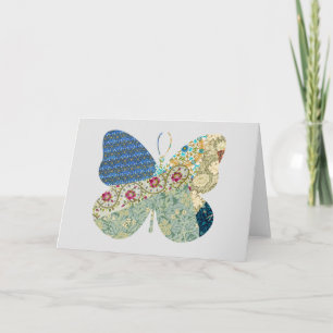 Butterfly Vintage Blumenkarte Reihe 2 Karte