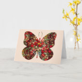 Butterfly Vintage Blumenkarte Reihe 5 Karte (Gelbe Blume)