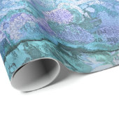 Butterfly Vintagen Lila Aquamarinen Blauer Romanti Geschenkpapier (Rolleneckpunkt)