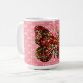 Butterfly Vintager Blumenkohl Tasse Cup (Vorderseite Links)