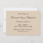 Butterfly Walnut Blume Cherry Wasserfarbe Kunst Einladung (Rückseite)