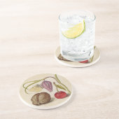 Butterfly Walnut Blume Cherry Wasserfarbe Kunst Getränkeuntersetzer (Seite)