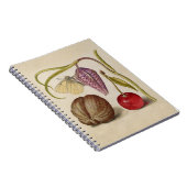 Butterfly Walnut Blume Cherry Wasserfarbe Kunst Notizblock (Rechte Seite)