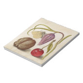 Butterfly Walnut Blume Cherry Wasserfarbe Kunst Notizblock (Rotiert)