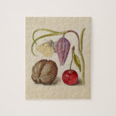 Butterfly Walnut Blume Cherry Wasserfarbe Kunst Puzzle (Vertikal)