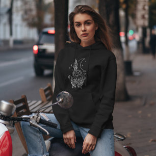 Butterfly Waning Crescent Moon Hoodie