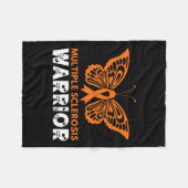 Butterfly Warrior Multiple Sklerose Bewusstsein Or Fleecedecke (Vorderseite (Horizontal))