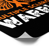 Butterfly Warrior Multiple Sklerose Bewusstsein Or Poster (Ecke)