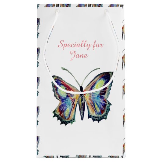 Butterfly-Wasserfarbe Kleine Geschenktüte (Rückseite)