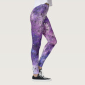 Butterfly Wasserfarbmuster Lila Leggings (Rechts)