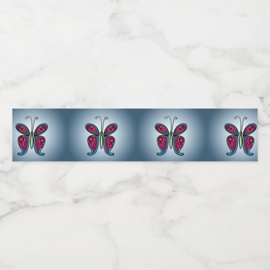 Butterfly  wasserflaschenetikett (Einzelnes Label)