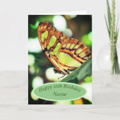 Butterfly Watching Nature Personalisierter Geburts Karte (Vorderseite)