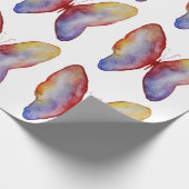 Butterfly Watercolor Art Matt Wrapping Paper Geschenkpapier (Ecke)