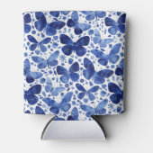 Butterfly Watercolor Blue Can Cooler Dosenkühler (Vorderseite)