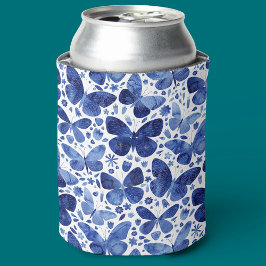 Butterfly Watercolor Blue Can Cooler Dosenkühler