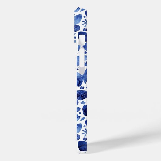 Butterfly Watercolor Blue Case-Mate iPhone Hülle (Rückseite / Links)