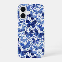 Butterfly Watercolor Blue Pattern