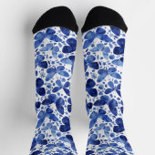 Butterfly Watercolor Blue Socken (Oben)