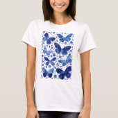 Butterfly Watercolor Blue T - Shirt (Vorderseite)