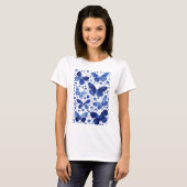 Butterfly Watercolor Blue T - Shirt (Vorne ganz)