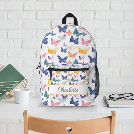 Butterfly Watercolor Individuelle Name Bedruckter Rucksack