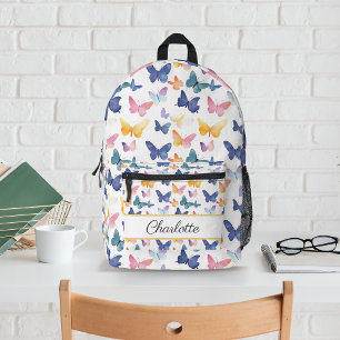 Butterfly Watercolor Individuelle Name Bedruckter Rucksack