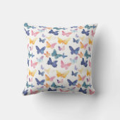 Butterfly Watercolor Individuelle Name Kissen (Rückseite)