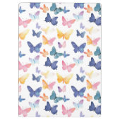 Butterfly Watercolor Individuelle Name Klemmbrett (Rückseite)