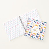 Butterfly Watercolor Individuelle Name Notizblock (Innenseite)