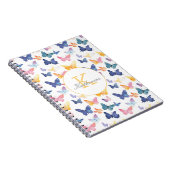 Butterfly Watercolor Individuelle Name Notizblock (Rechte Seite)