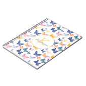 Butterfly Watercolor Individuelle Name Notizblock (Linke Seite)