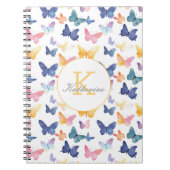 Butterfly Watercolor Individuelle Name Notizblock (Vorderseite)