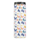 Butterfly Watercolor Individuelle Name Thermosbecher (Rückseite)